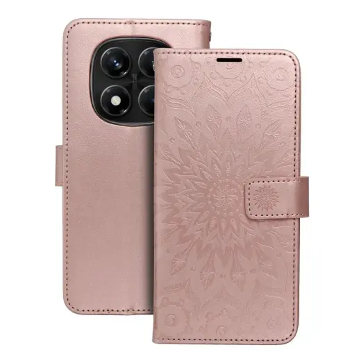 MEZZO Book case for XIAOMI Redmi Note 14 PRO 4G mandala rose gold