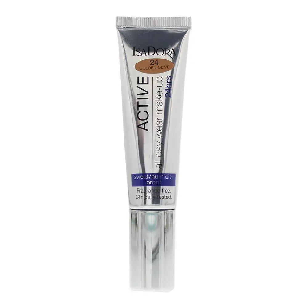 IsaDora, 24 Hrs Active, Natural, Liquid Foundation, 24, Golden Olive, 35 ml