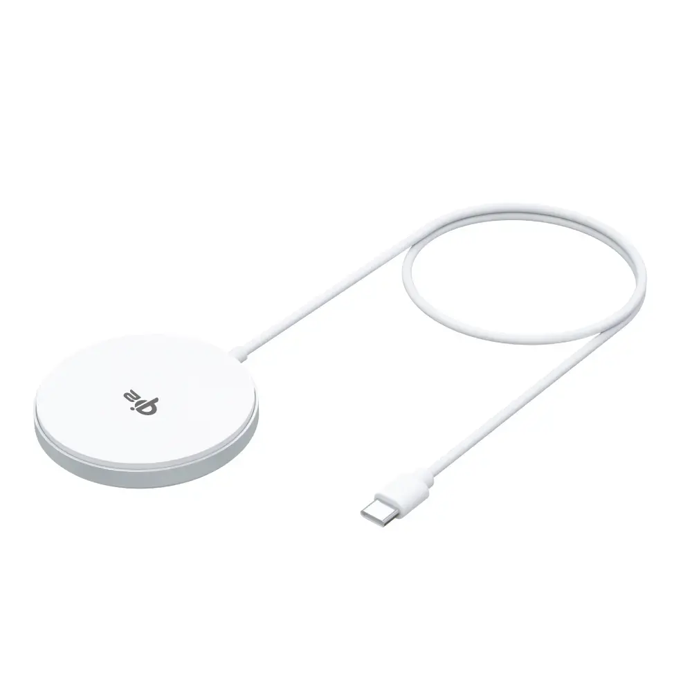 Forever MAWC-300 bezvadu lādētājs | Qi 2 | Saderīgs ar MagSafe | 15W | sudraba