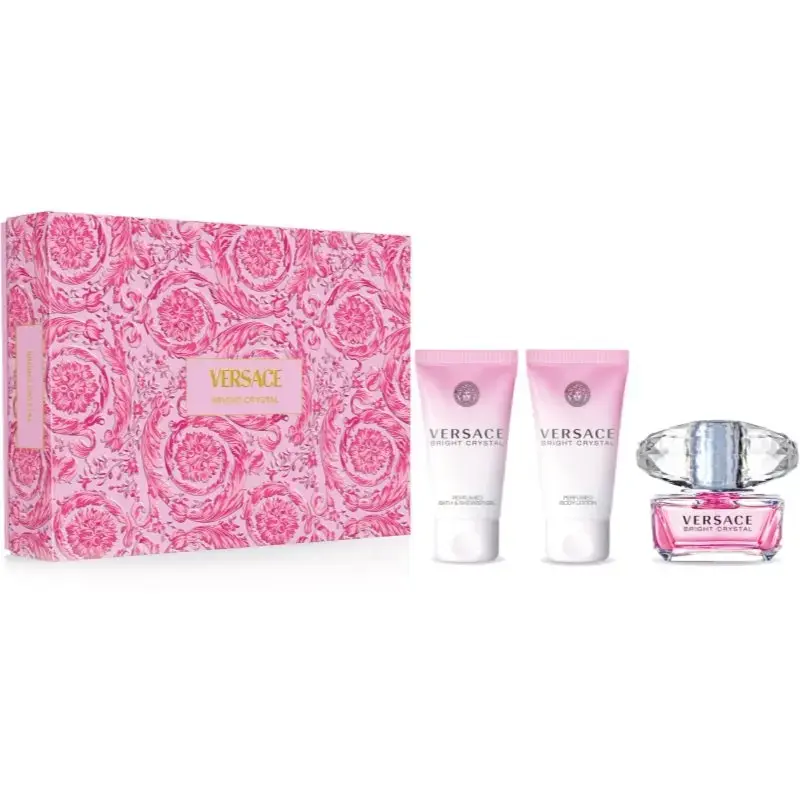 Versace Bright Crystal Gift Set 50ml EDT + 50ml Shower Gel + 50ml Body Lotion
