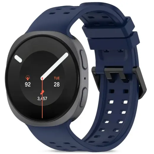 Tech-Protect Silicone Air išmaniojo laikrodžio dirželis Galaxy Watch 8/9/Classic (40/44/46 mm) | silikoninis | tamsiai mėlynas