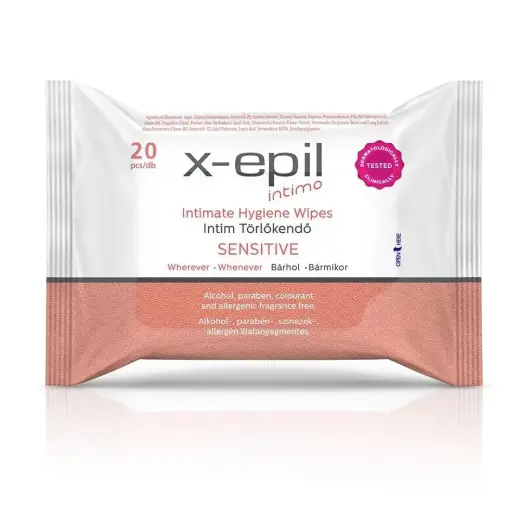 X-Epil, Intimate Hygiene Sensitive, Intimate Wipes, 20 pcs