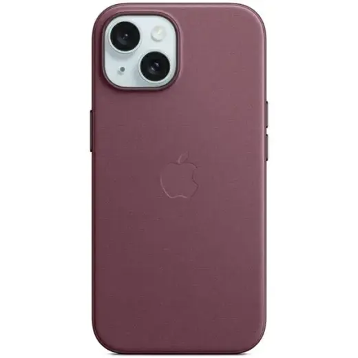 Etui z tkaniny FineWoven z MagSafe do iPhonea 15 - rubinowa morwa