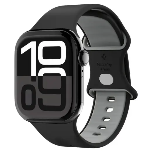 Spigen Nano Pop smartwatch strap for Apple Watch 6/7/8/9/10/SE (40/41/42 mm) | Silicone | black/sesame
