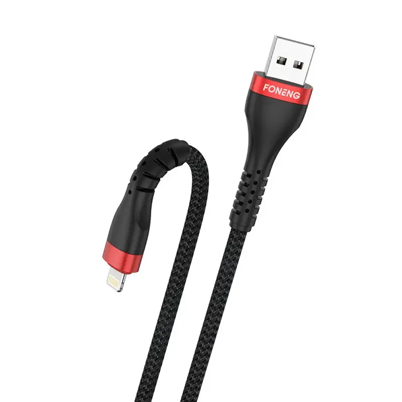 Foneng Cable X82 - USB to Lightning - 2,4A 1 metre black