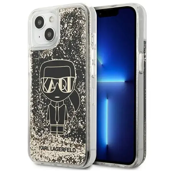 Karl Lagerfeld Liquid Glitter Gatsby Case for iPhone 13 Black