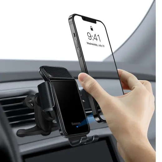 Baseus solar gravitational car phone holder (black)