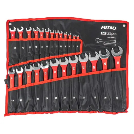 Combination spanners CRV 6-32mm 25 pcs. AMIO-04977
