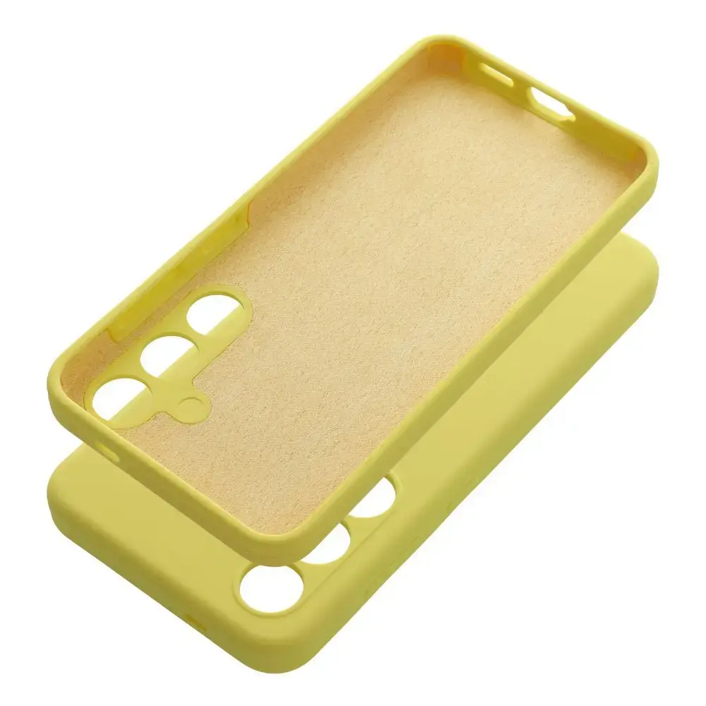 Silicone 2mm maciņš telefonam Samsung Galaxy S25 Edge (S937) dzeltens