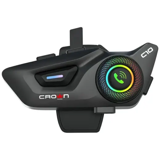 Motorcycle intercom Crown C10 Bluetooth 5.3 black