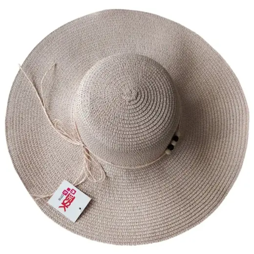 Wide-brim hat women's 58cm pink