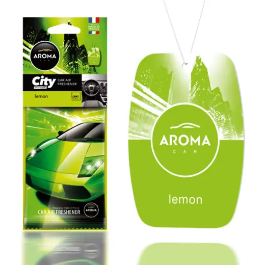 Car air freshener AROMA CAR CITY CARD LEMON
