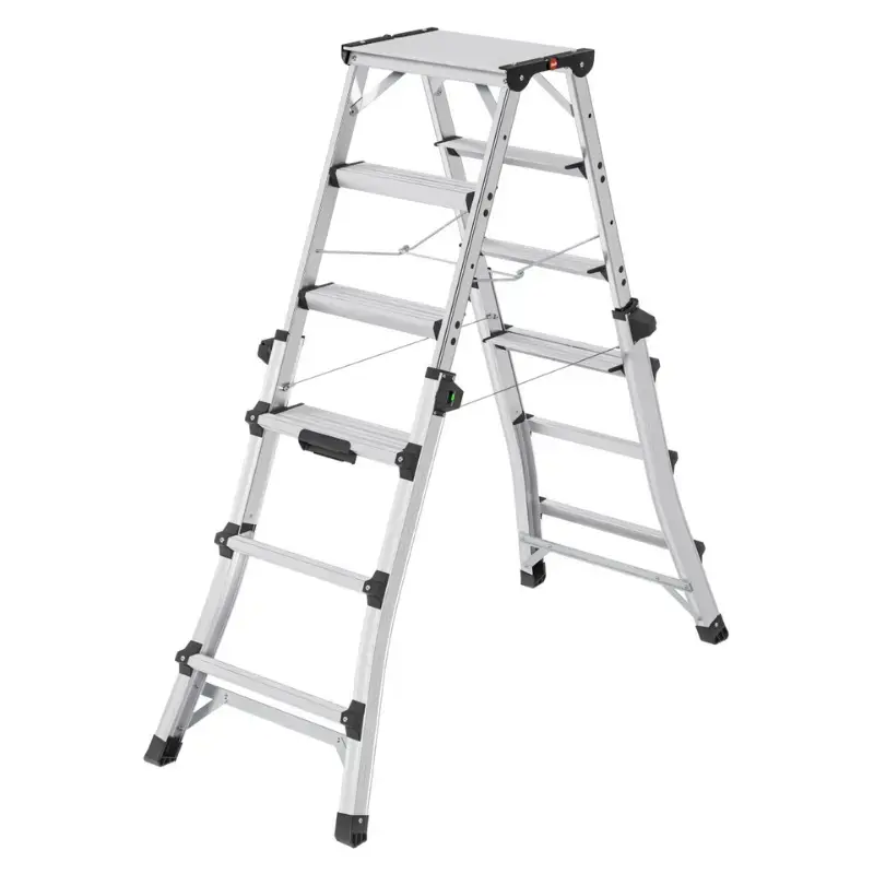Teleskopinės kopėčios Master DTL100 / aliuminio / 2x4 - 2x6 laipteliai