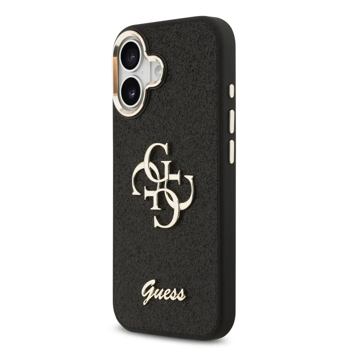 Guess 4G Metal Frame maciņš telefonam iPhone 17 melns