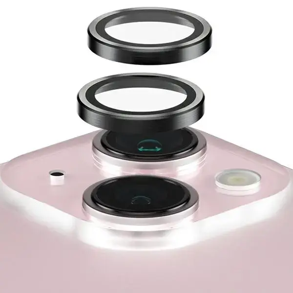 PanzerGlass Hoops Camera iPhone 15 6.1" | 15 Plus 6.7" czarny|black 1138 camera lens protector hoop optic rings