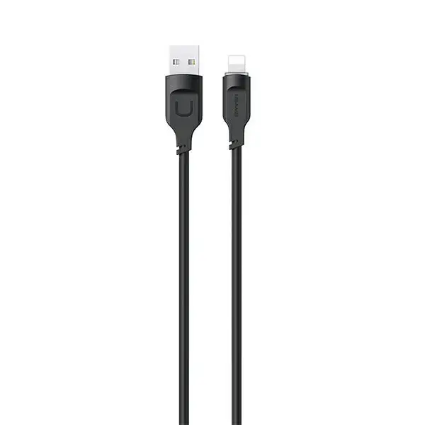 USAMS Lithe Series SJ565USB01 datu pārraides un uzlādes vads | USB-A uz Lightning | 12W | 1.2m | melns