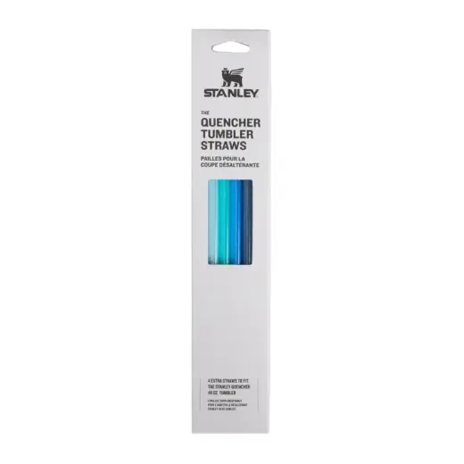 Salmiņu komplekts 4 gab. termokrūzēm The Quencher Travel Tumbler Straws 1,18L zili