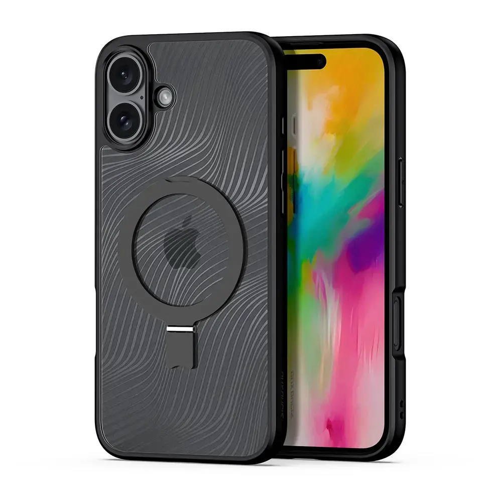 Dux Ducis Aimo Mag telefoni ümbris alusega ja MagSafe toega iPhone 16 must
