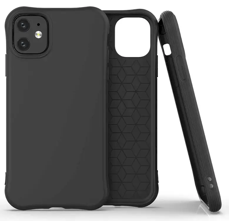 Fusion Solaster Back Case Silikona Aizsargapvalks Priekš Apple iPhone 11 Melns