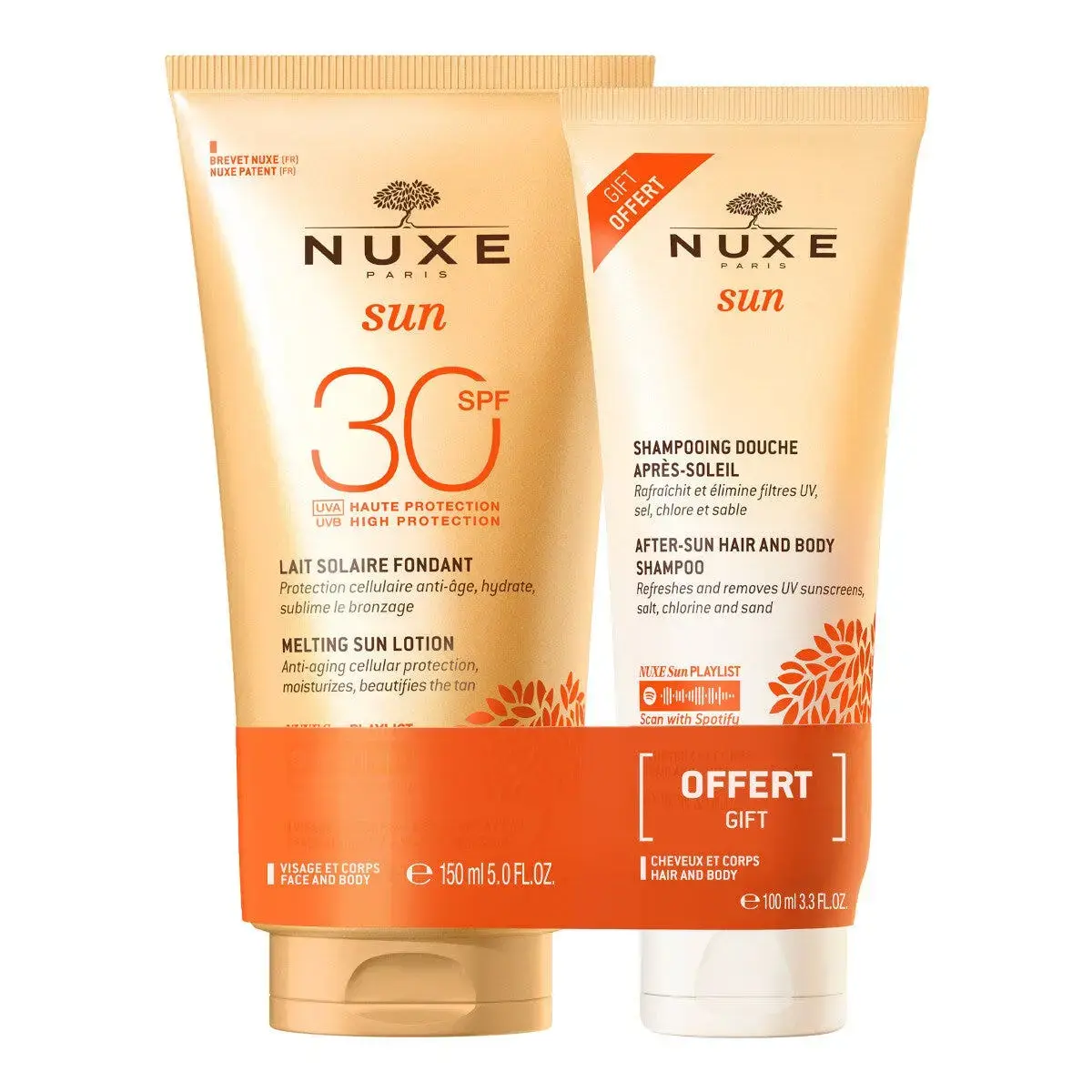 Nuxe Dark Sun Milk SPF30 + Free Shower Shampoo