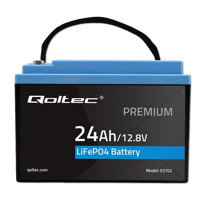 Qoltec LiFePO4 lithium iron phosphate battery | 12.8V | 24Ah | 307.2Wh | BMS