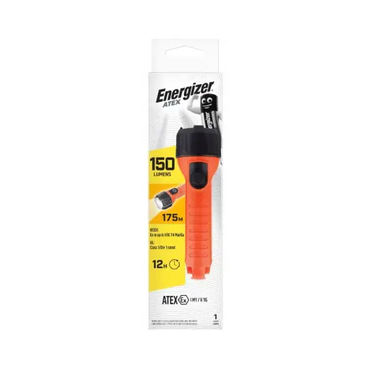 LED flashlight 150lm 2xAA; Conform to: ATEX Ex ISHH21 ENERGIZER