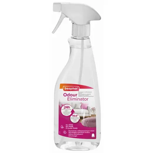 Dezodorants nepatīkamas smakas likvidēšanai telpās : Beaphar ODOUR ELIMINATOR 500ml.