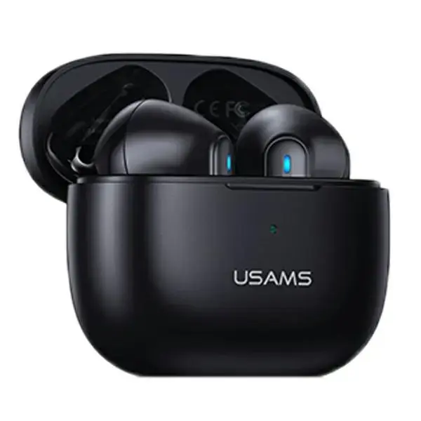 USAMS Bluetooth Headphones 5.2 TWS NX10 Series Dual mic wireless black|black BHUNX01