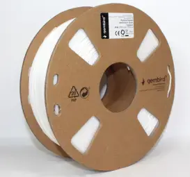 3D Printera izejmateriāls Gembird PLA-PLUS filament White 1.75 mm 1Kg