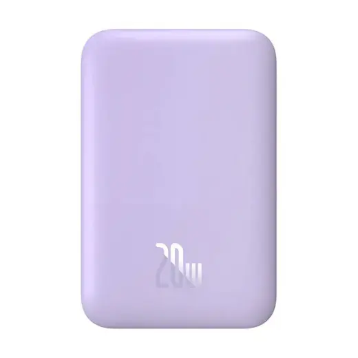 Baseus Magnetic Mini ārējais akumulators (powerbank) | 6000 mAh | 20W | USB-C, MagSafe | violets