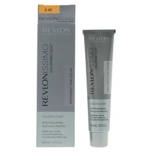 Revlon, Revlonissimo Colorsmetique, Permanent Hair Dye, 6.46 Dark Red Copper Blonde, 60 ml