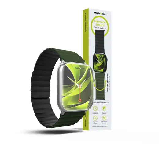 Mobile Origin Magnetic Watch Strap II, green/black - Apple Watch 49mm/46mm/45mm/44mm