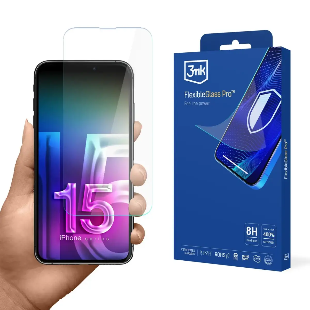 3mk FlexibleGlass Pro v2.0 aizsargstikls telefonam iPhone 15