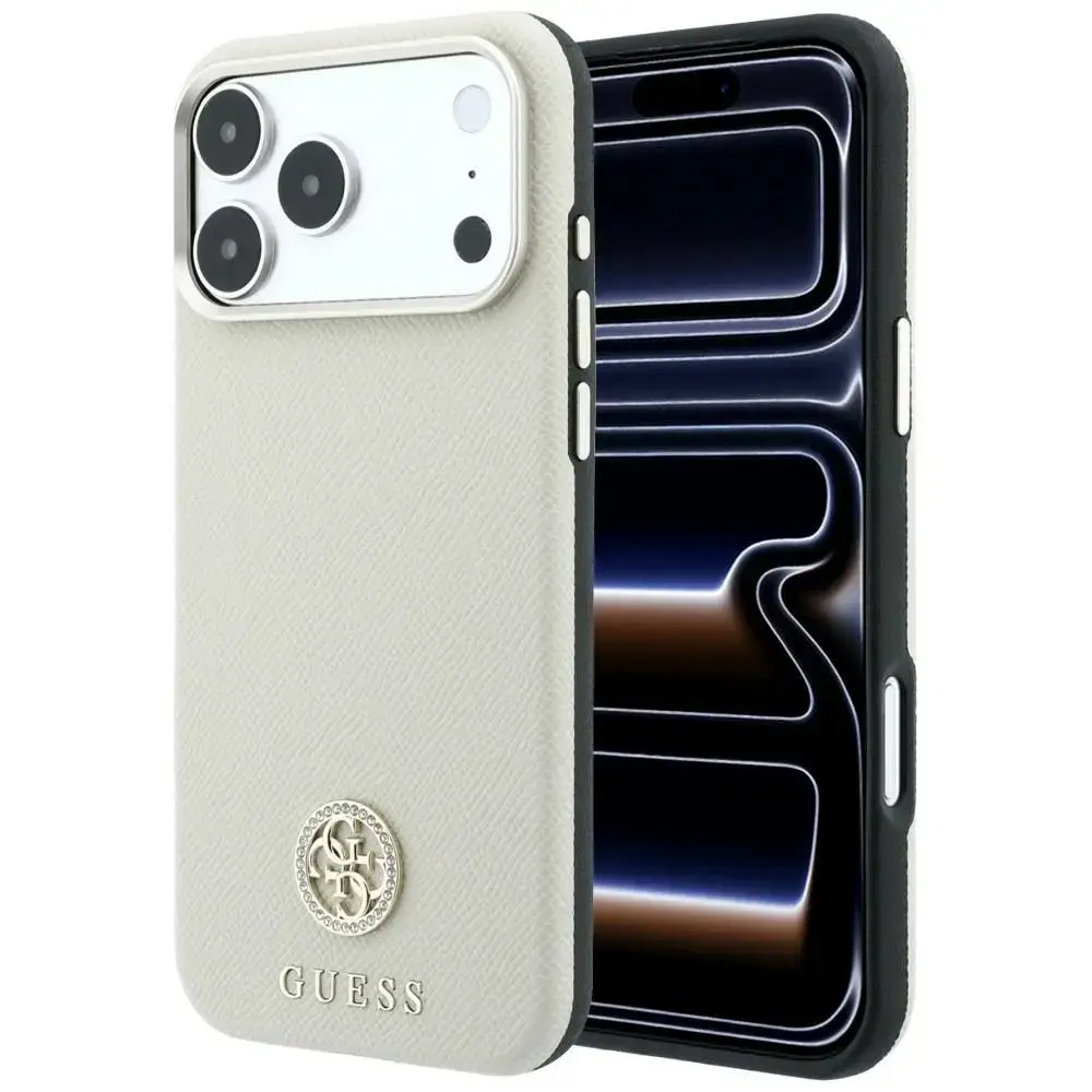 GUESS Grained Round Strass Logo MagSafe