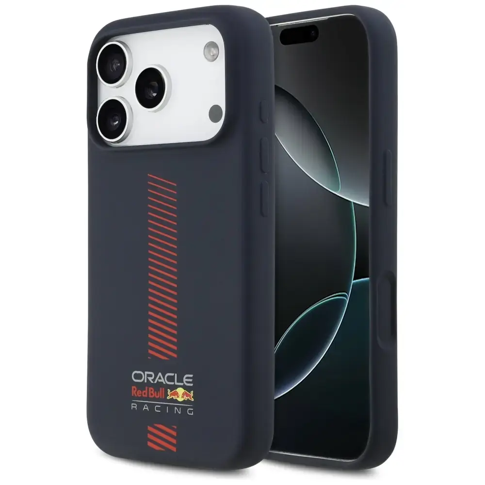 Red Bull Silicone Powerbar maciņš ar MagSafe atbalstu telefonam iPhone 17 Pro tumši zils