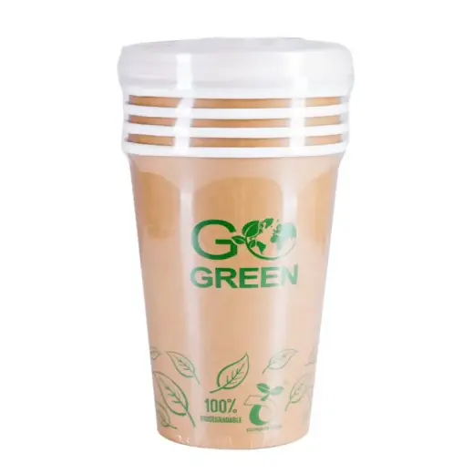 Kompostitavad kaanega toidunõud Go Green 940 ml, 5 tk. / 0,131 kg