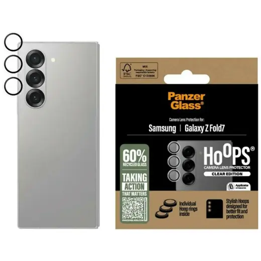 Tempered glass lens protector PanzerGlass Hoops for Samsung Galaxy Z Fold7
