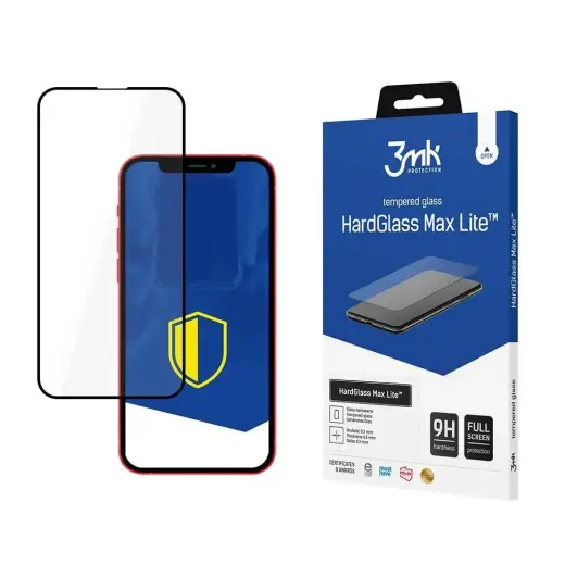 3mk HardGlass Max Lite™ aizsargstikls telefonam iPhone 13 | iPhone 13 Pro melns