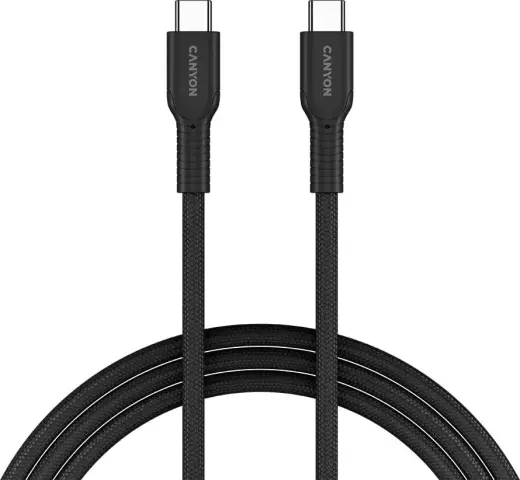 Canyon OnWire 60CL провод для передачи данных и зарядки | USB-C на USB-C | 60W | 1m | чёрный