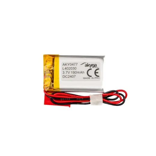 Lithium Polymer Battery Akyga AKY0477 LP402030 Li-Po 3.7V|190mAh PCM JST 2.54 2-Pin Connector 150mm