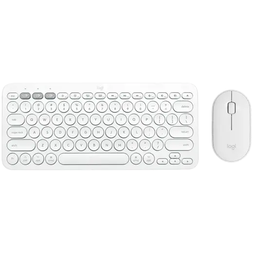 LOGITECH Pebble 2 Bluetooth Keyboard Combo - TONAL WHITE - FRA