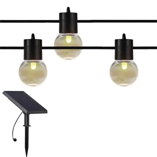 Decor. light string solar, G4x12, 0.5W, with timer, 8.5m long