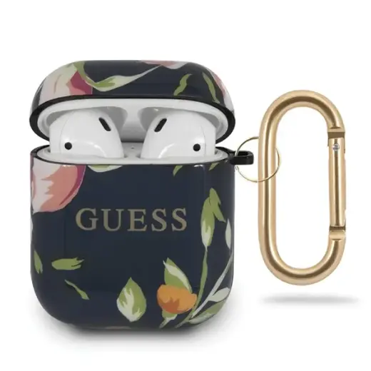 Guess GUACA2TPUBKFL03 AirPods cover blue N.3 Flower Collection