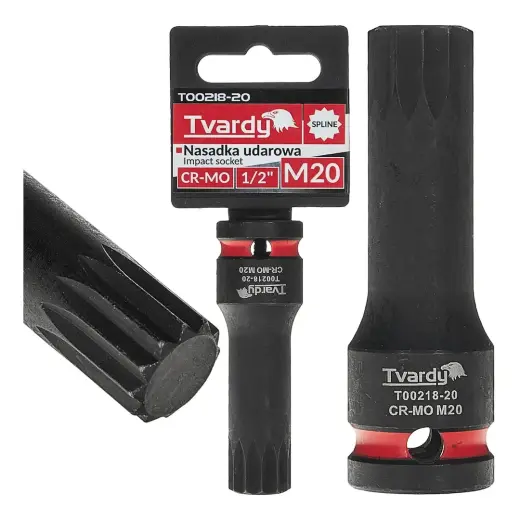 Ударная головка SPLINE 1/2" M20 CR-MO