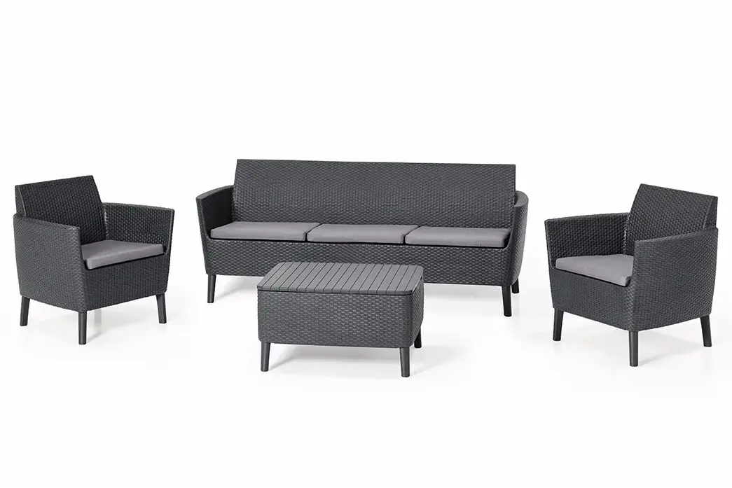 Aiamööblikomplekt Salemo 3-kohaline komplekt hall