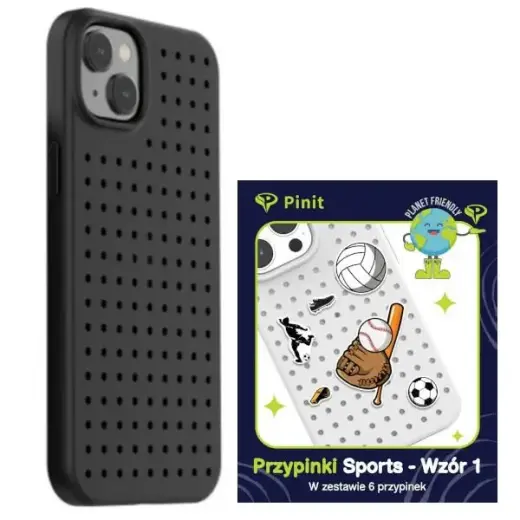 Pinit Dynamic + Sports Pin maciņš telefonam iPhone 14 | iPhone 15 | iPhone 13 melns