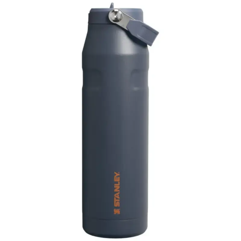 Termopudele ar salmiņu The IceFlow Bottle Flip Straw 2.0 1,06L pelēka