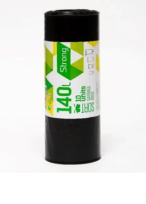 Sortex Opening bags, black, 140L, 35µm