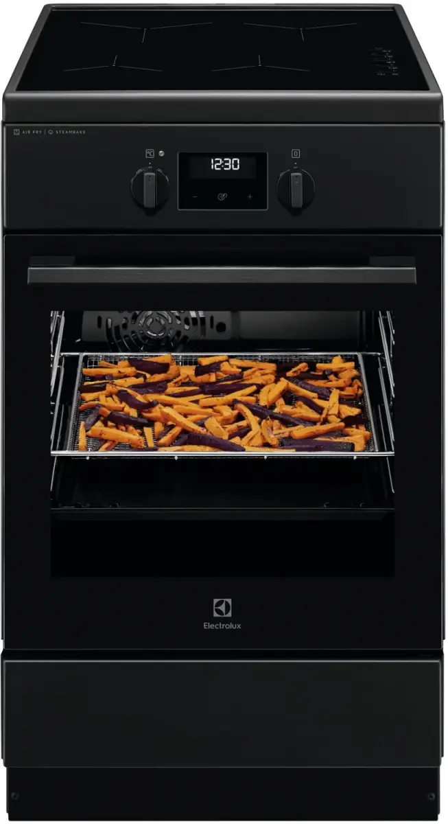 Electrolux elektriskā plīts ar elektrisko cepeškrāsni un indukcijas virsmu, 50cm
