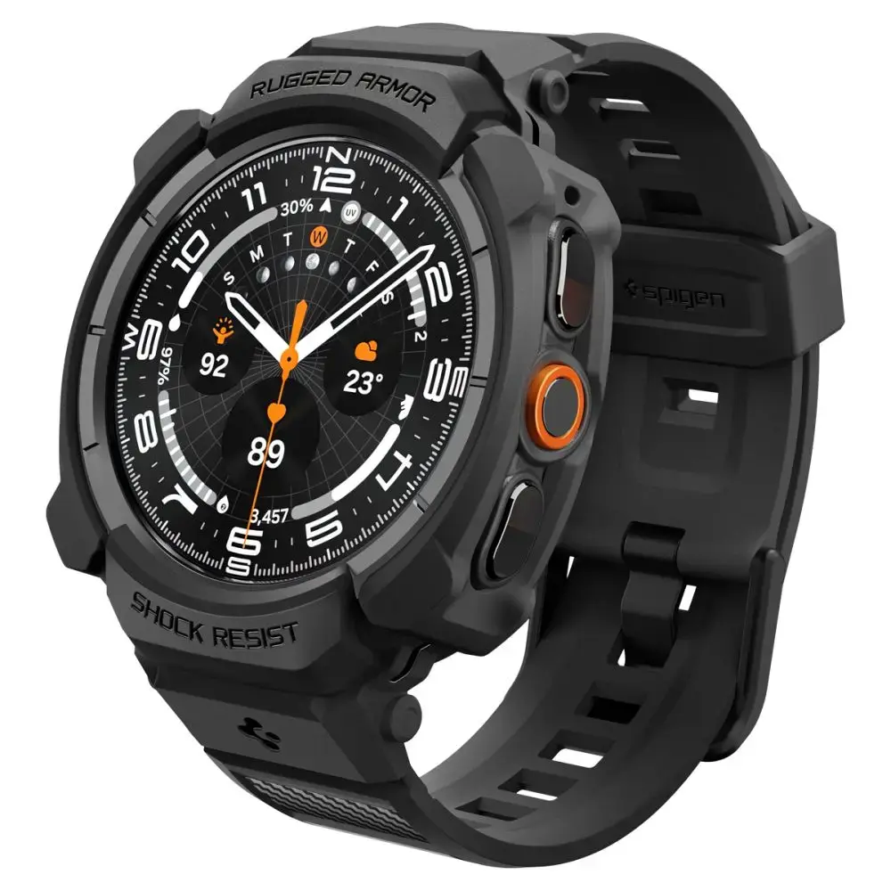 Spigen Rugged Armor Pro smartwatch case for Samsung Galaxy Watch Ultra 2 (47 mm) | black